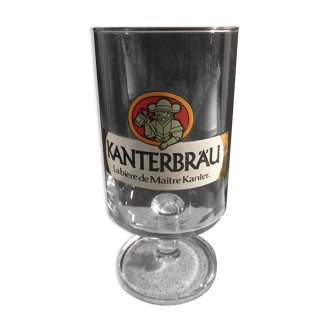 Glass with foot beer Kanterbrau 25cl