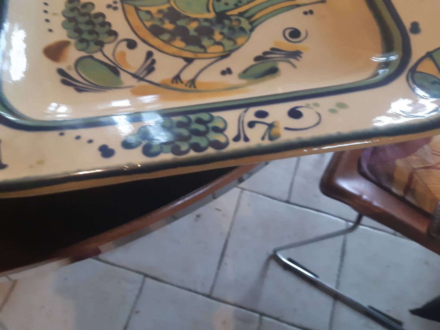 Vintage ceramic dish sign