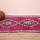 Purple vintage Moroccan Rug 116 x 234 cm, Berber Wool Rug Handmade, Old Rug