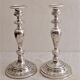 Pair of silver bronze torches, XIXth