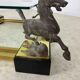 Old brass and gilded bronze table horses design from the 70s vintage Horses