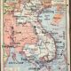Old school map Vidal-Lablache 36, 1930, T46 – French Indochina
