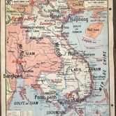 Ancienne carte scolaire Vidal-Lablache 36, 1930, T46 – Indochine française