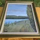 French Seine River Landscape Oil Painting