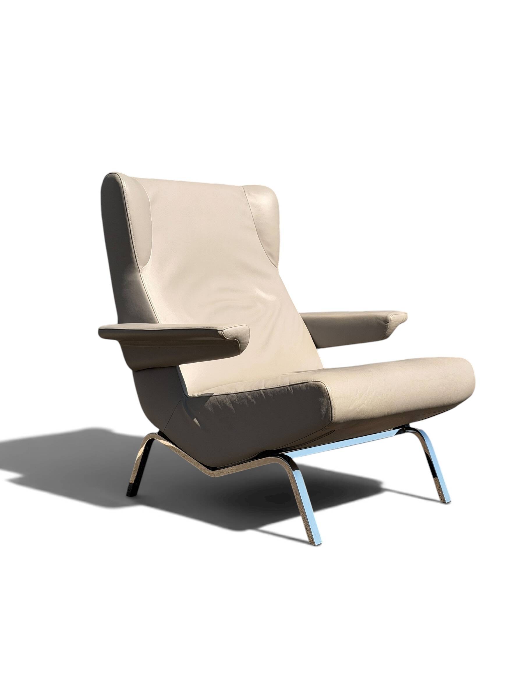 Archi armchair in grey leather by Pierre Paulin - Ligne Roset Edition
