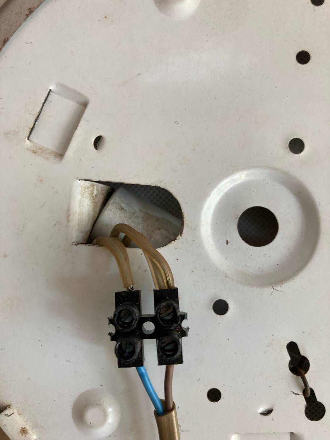 Vintage 70's wall light in white Murano glass