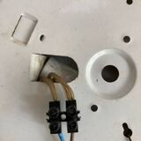 Vintage 70's wall light in white Murano glass