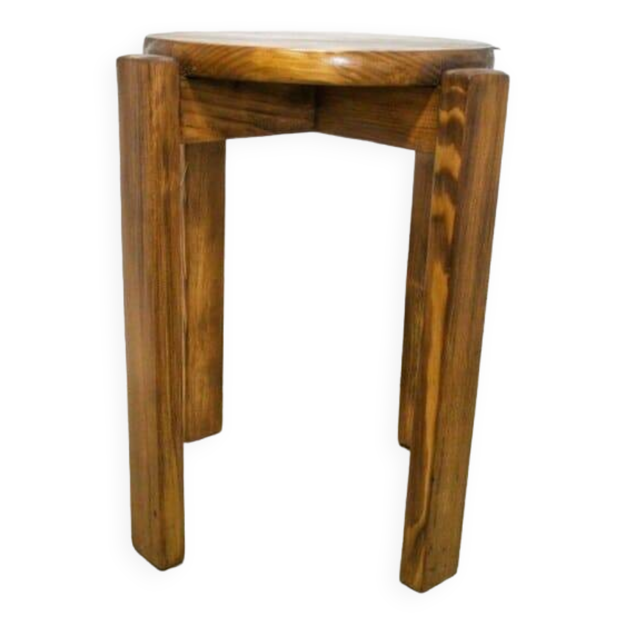 Brutalist pine stool