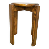 Brutalist pine stool