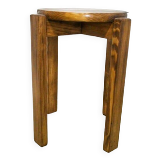 Brutalist pine stool