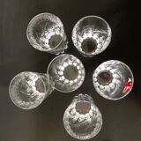 6 verres à eau en cristal ancien