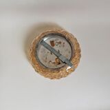 Plafonnier d'Helena Tynell motif escargot verre moulé