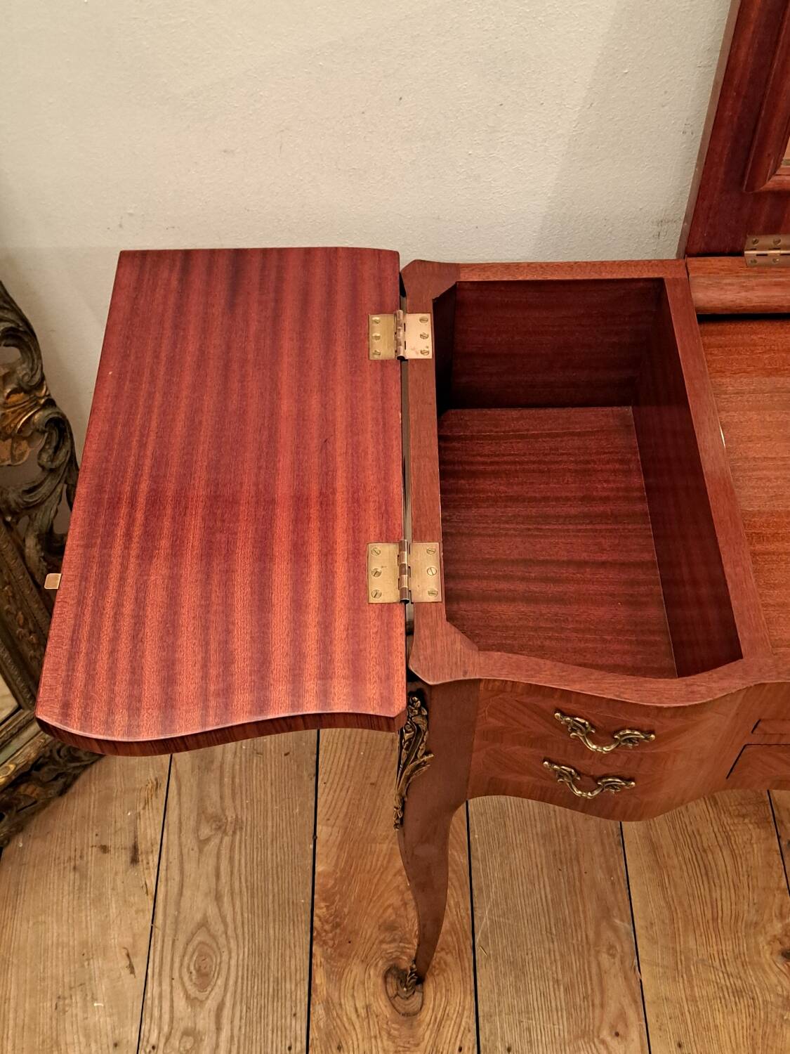 Louis XV style dressing table in marquetry