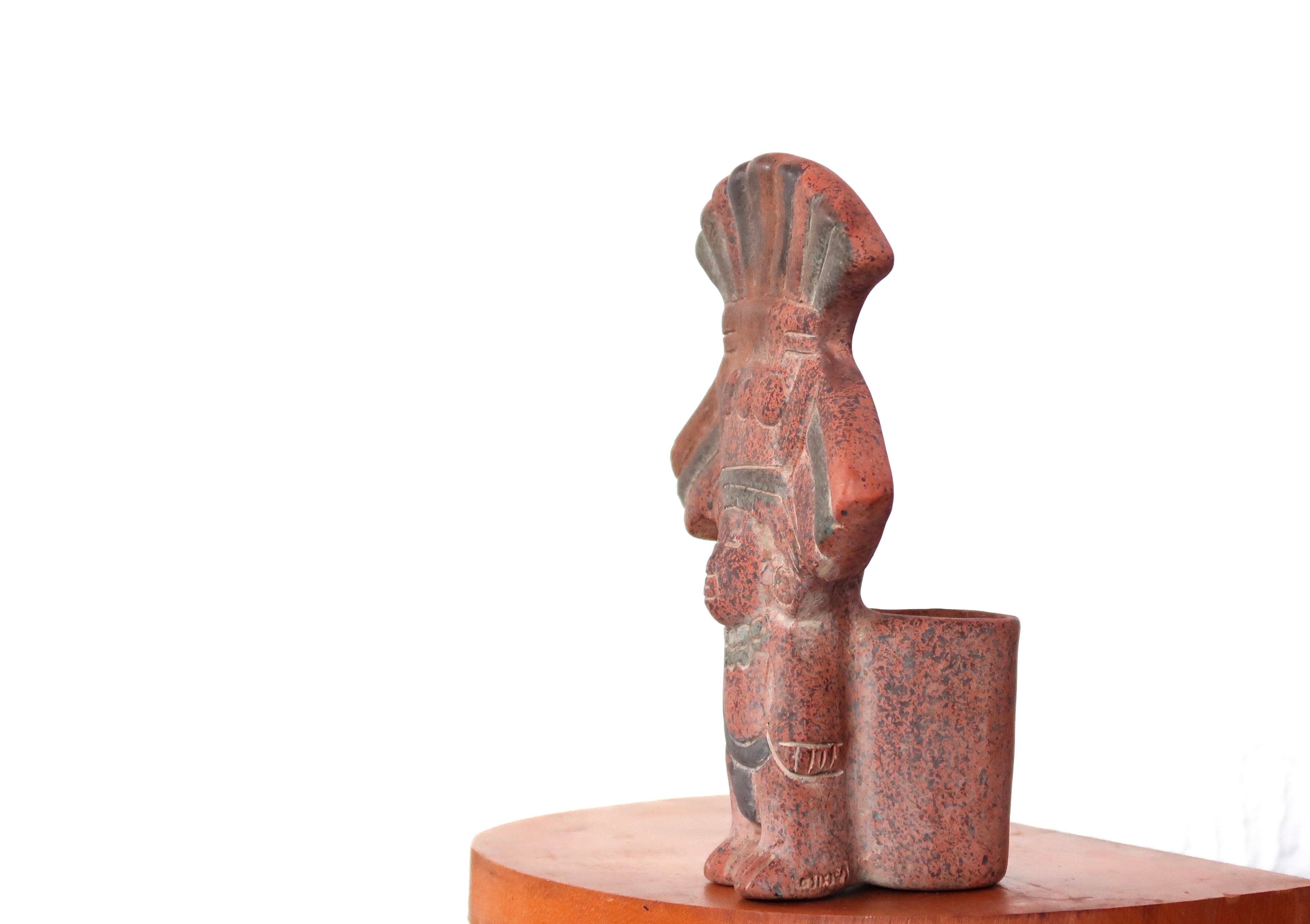 Anthropomorphic Mexican terracotta vase, 70s