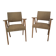 Paire de fauteuils bridge vintage 1950