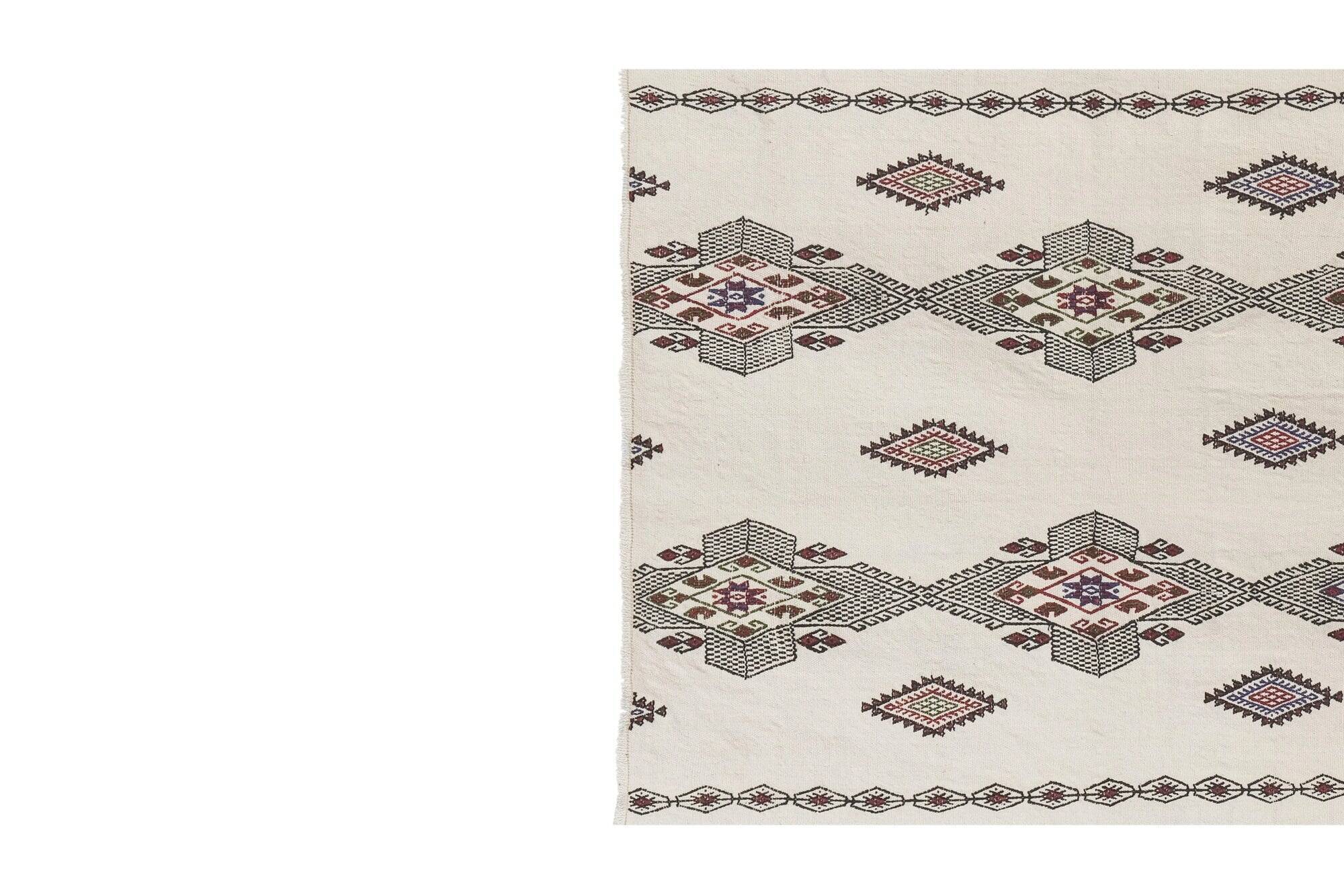 Vintage Turkish kilim, handwoven, 92x210 cm.
