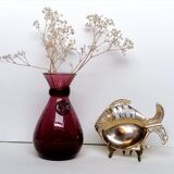 Empty pocket brass fish and mother-of-pearl