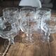 Lot de 6 verres à vin vintage buvant filigrané grappes de raisin