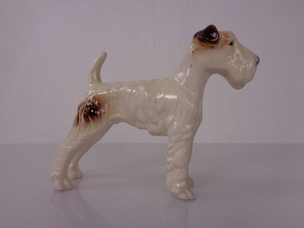 Porcelain Figurine of Fox Terrier, Denmark, 1950s