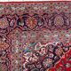 Antique Kashan wool rug, medallion & allover floral, crimson & navy, c. 1920s — 283 × 384 cm — 1C1279