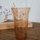 Pink crackle glass