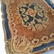 Italian Florentine tray in vintage hand-painted wood