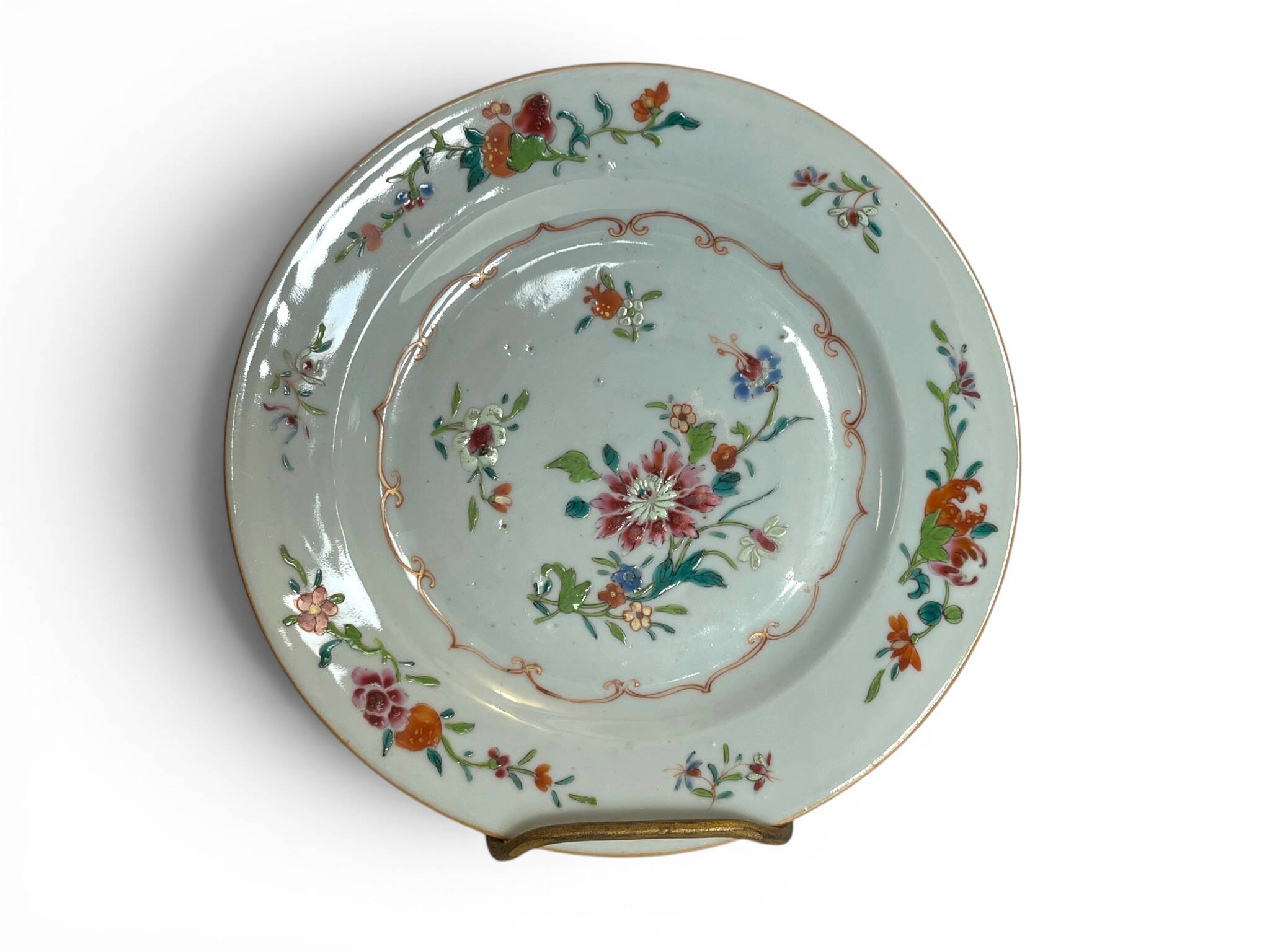 China, porcelain plate East India Company floral decoration 18th century