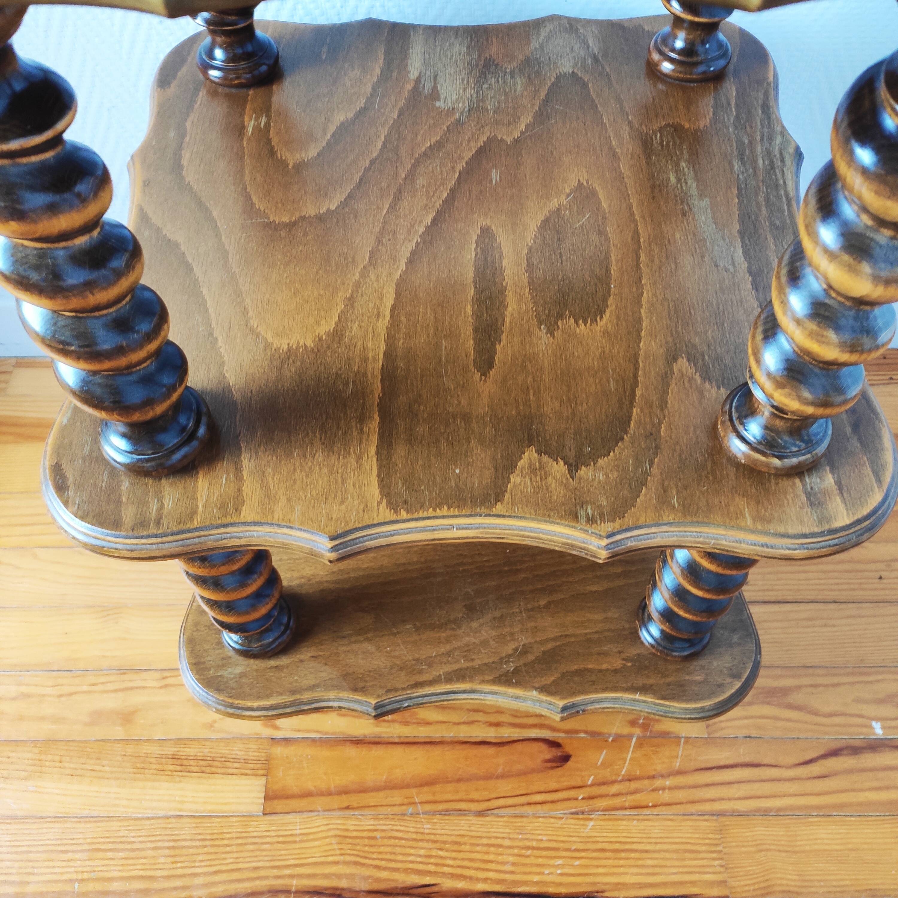 Turned wood console