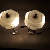 Pair of art deco lamps, globes 1930