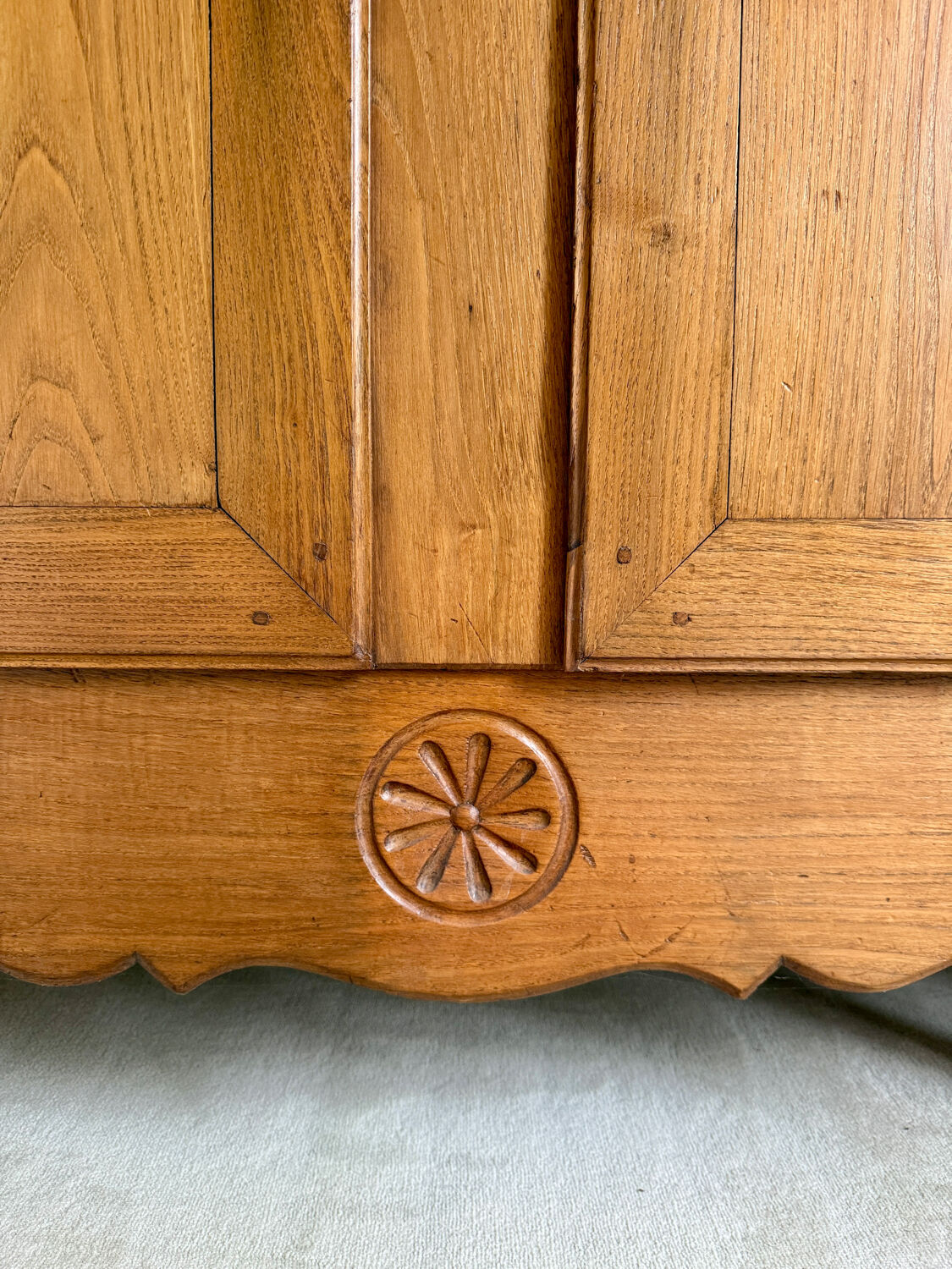 19th century oak wedding armoire