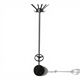 Industrial design coat rack in brushed aluminium - Circa 1990