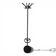 Porte-manteau design industriel en aluminium brossé - Circa 1990