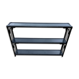 Blackened rattan shelf