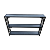 Blackened rattan shelf