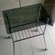 Side table feet thongs and tray smoked glass 1960