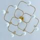 Large Space Age gilded ceiling light from Leola