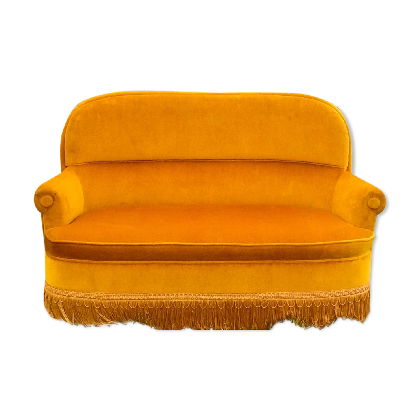 Vintage velvet bench