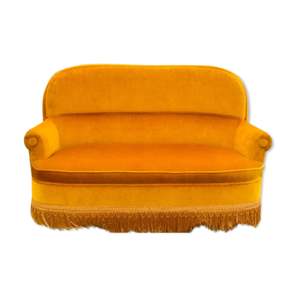 Vintage velvet bench