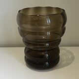 Verextrafort vase in smoked glass, Belgium 1970s