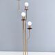 Brass, varnished metal and plexiglas floor lamp "alberelli" by c. la gaipa, 2020
