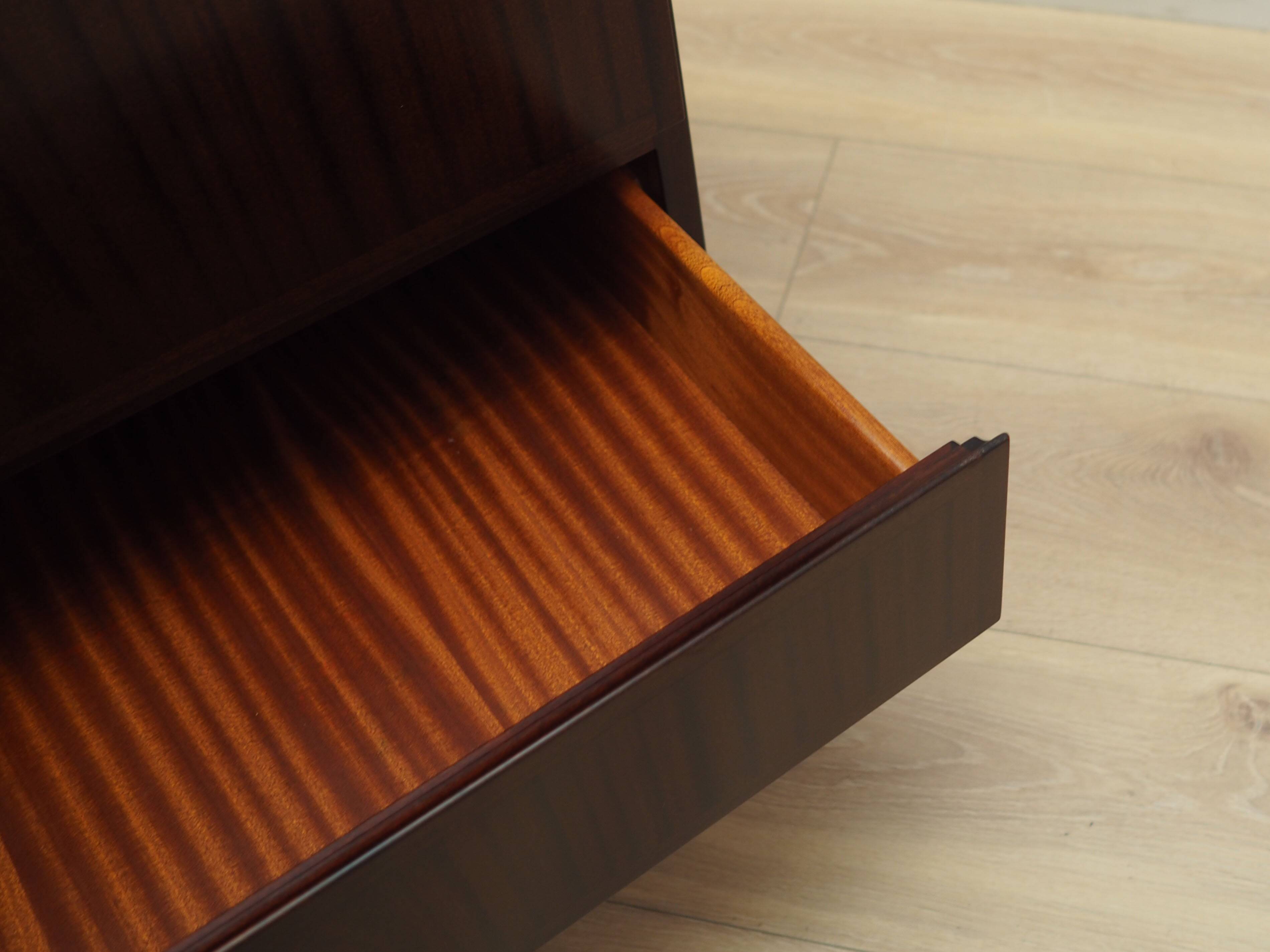 Mahogany chest of drawers, Danish design, 1970s, manufacturer: Omann Jun