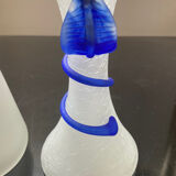 Duo of vintage soliflores vases in glass paste