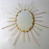 Brass sunglasses mirror from the 70s - 39x43cm