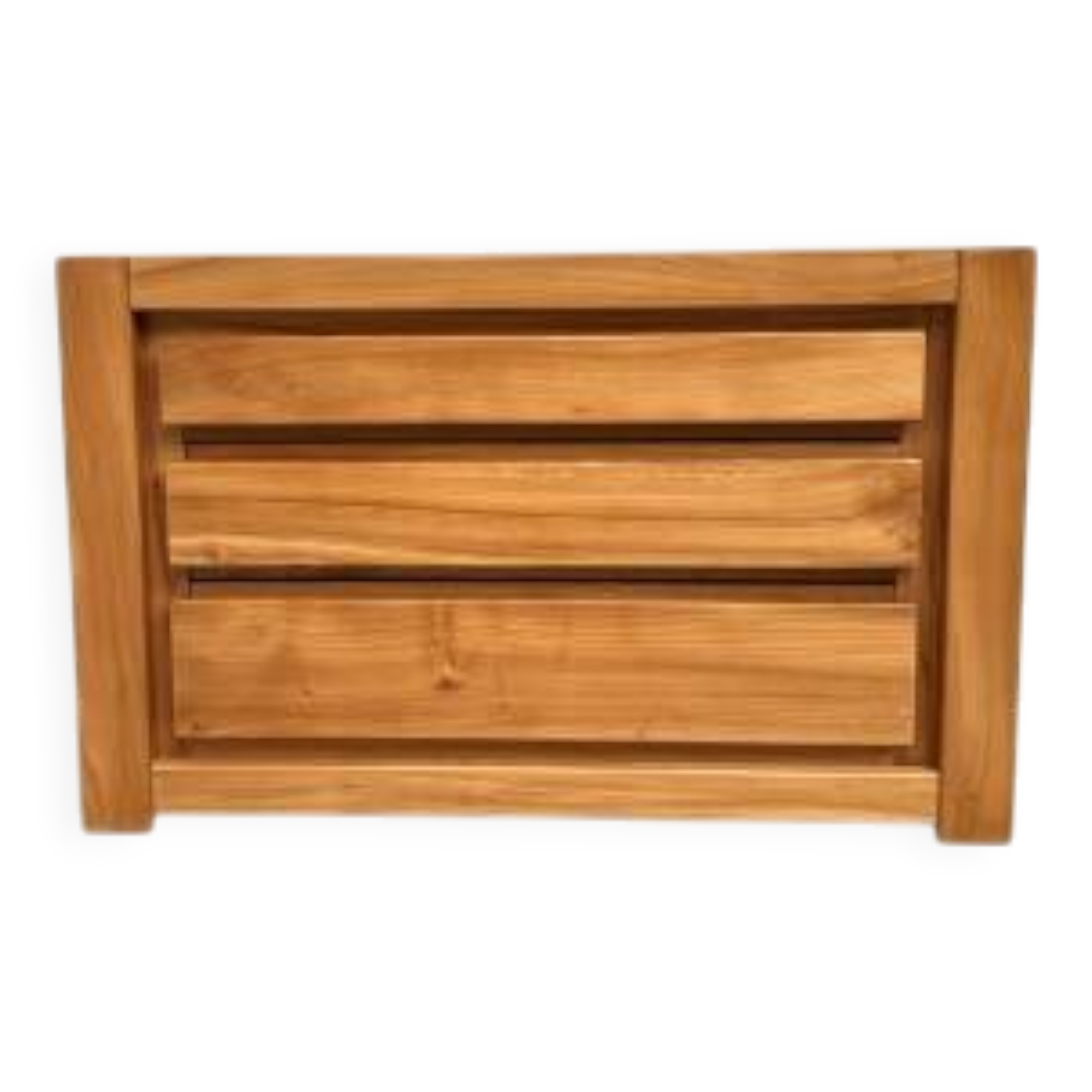 Solid elm chest of drawers, Maison Regain, circa 1970