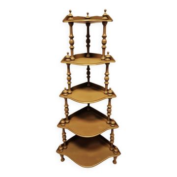 Étagère d'angle en bois tourné Napoleon lll