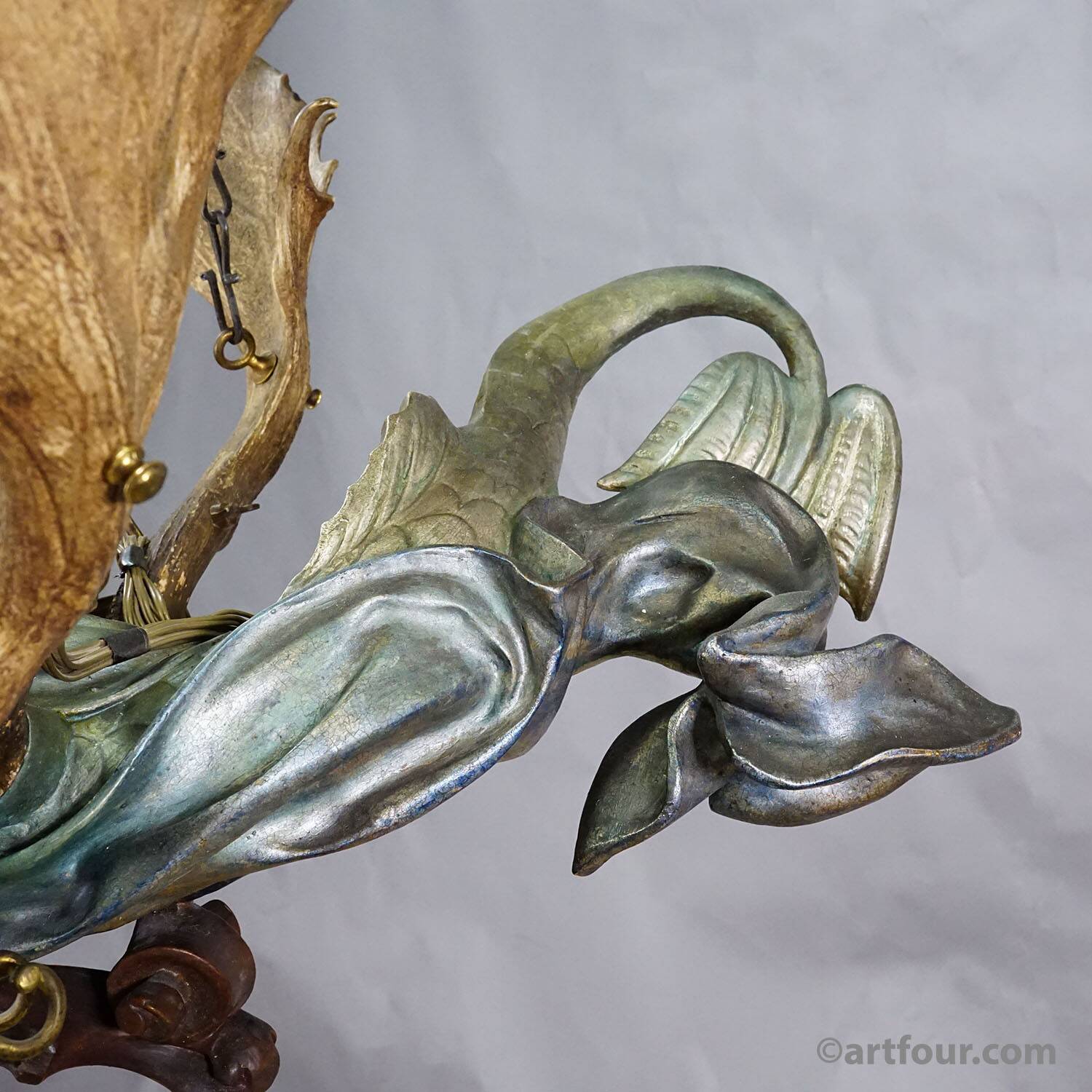 Antique lusterweibchen of a patrician lady as a mermaid ca. 1880