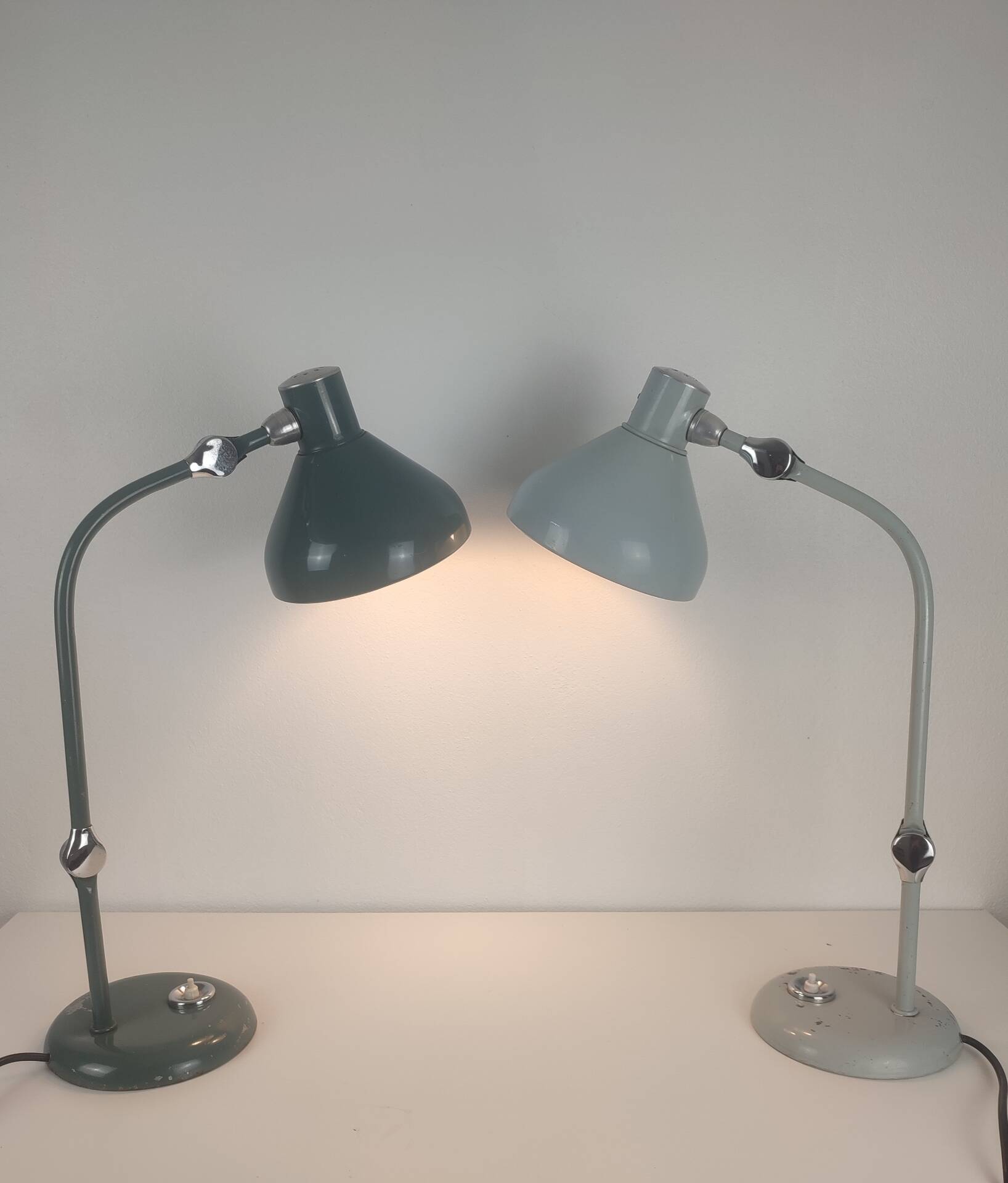 Pair of vintage Jumo GS1 desk lamps