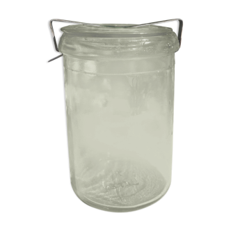 Old 1 litre green glass jar