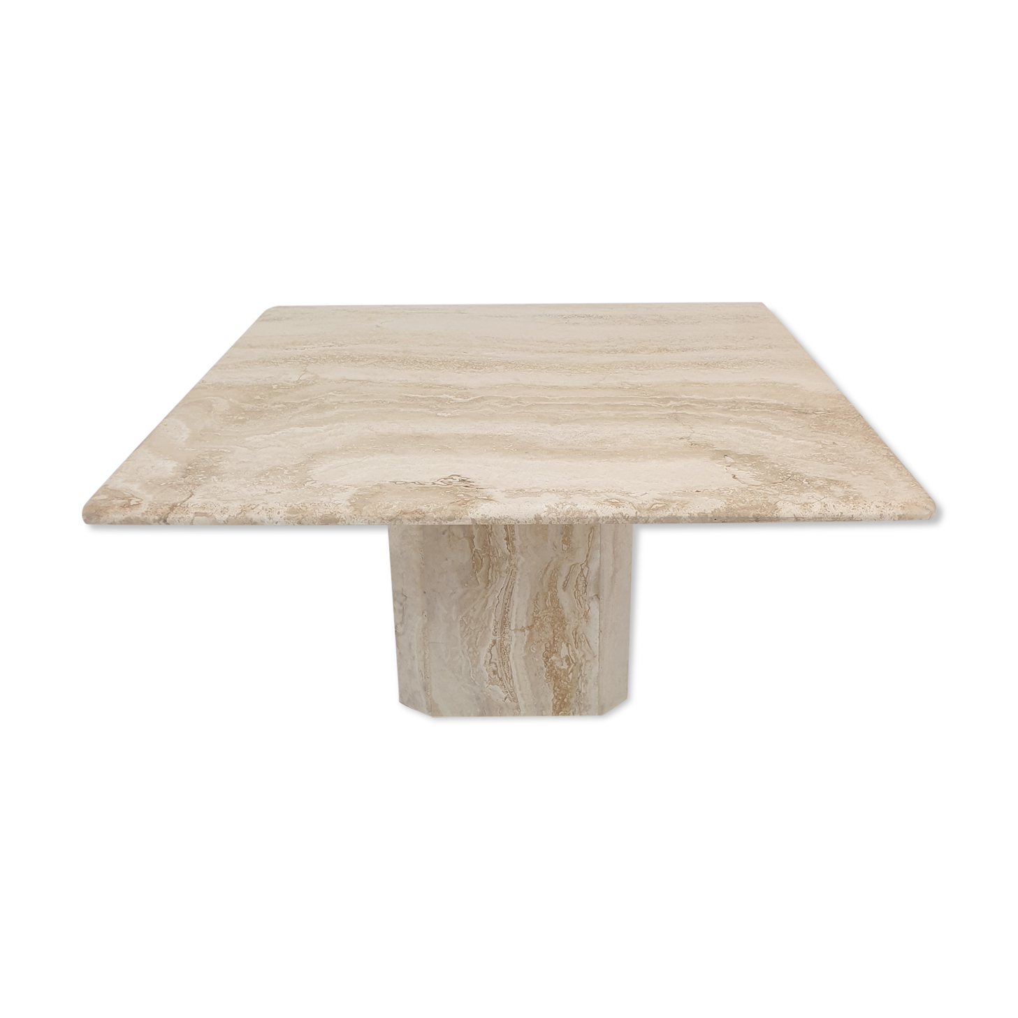 Italian travertine coffee table, 1980's