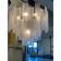 Contemporary Strips “listelli Alabastro” Murano Glass Chandelier